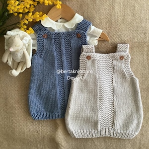 Set di vestitini comodi da lavorare a maglia / Set di vestitini per neonati da lavorare a maglia / 0-24 mesi / solo in inglese