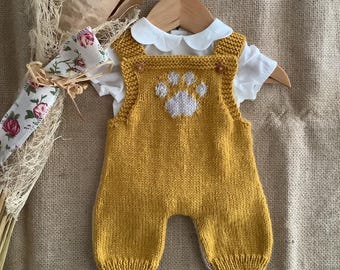 Tillie Overalls Knitting Pattern | Baby Overalls Knitting Pattern | 0-24 Months  | in English only