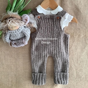 Patrón de mono de bebé de punto dorado / Apto para principiantes (patrón PDF) / 0-24 meses / Solo en inglés