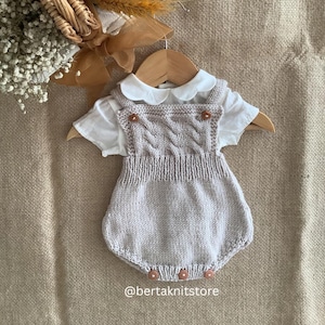 Lisbon Romper Knitting Pattern | Baby Romper Knitting Pattern | 0-24 Months | in English only