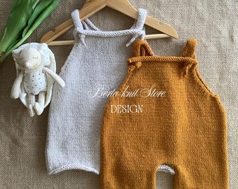 Stork Overalls Knitting Pattern | Original Knitwear Design | 0-24 months | in English only