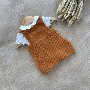 Padrão de tricô para vestido âmbar | Padrão de tricô para vestido de bebê | Padrão de tricô para macacão de bebê | 0-24 meses | Somente em inglês | Padrão de macacão