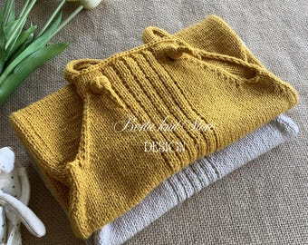 Grey Dungarees Knitting Pattern | Original Knitwear Designs | 0-24 months | In English only