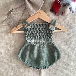 Padrão de tricô macacão de abacaxi | macacão bebê | somente em inglês | 0-24 meses |