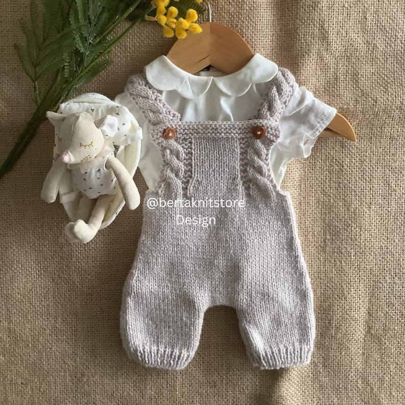 Robin Overalls and Dress Knitting Pattern Set | Baby Knitting Patterns ...