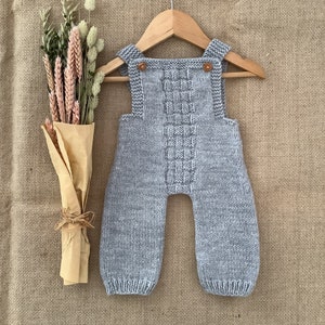 Autumn Dungarees Knitting Pattern | Baby Romper Knitting Pattern | Baby Overalls Knitting Pattern | PDF in English | 0-24 months
