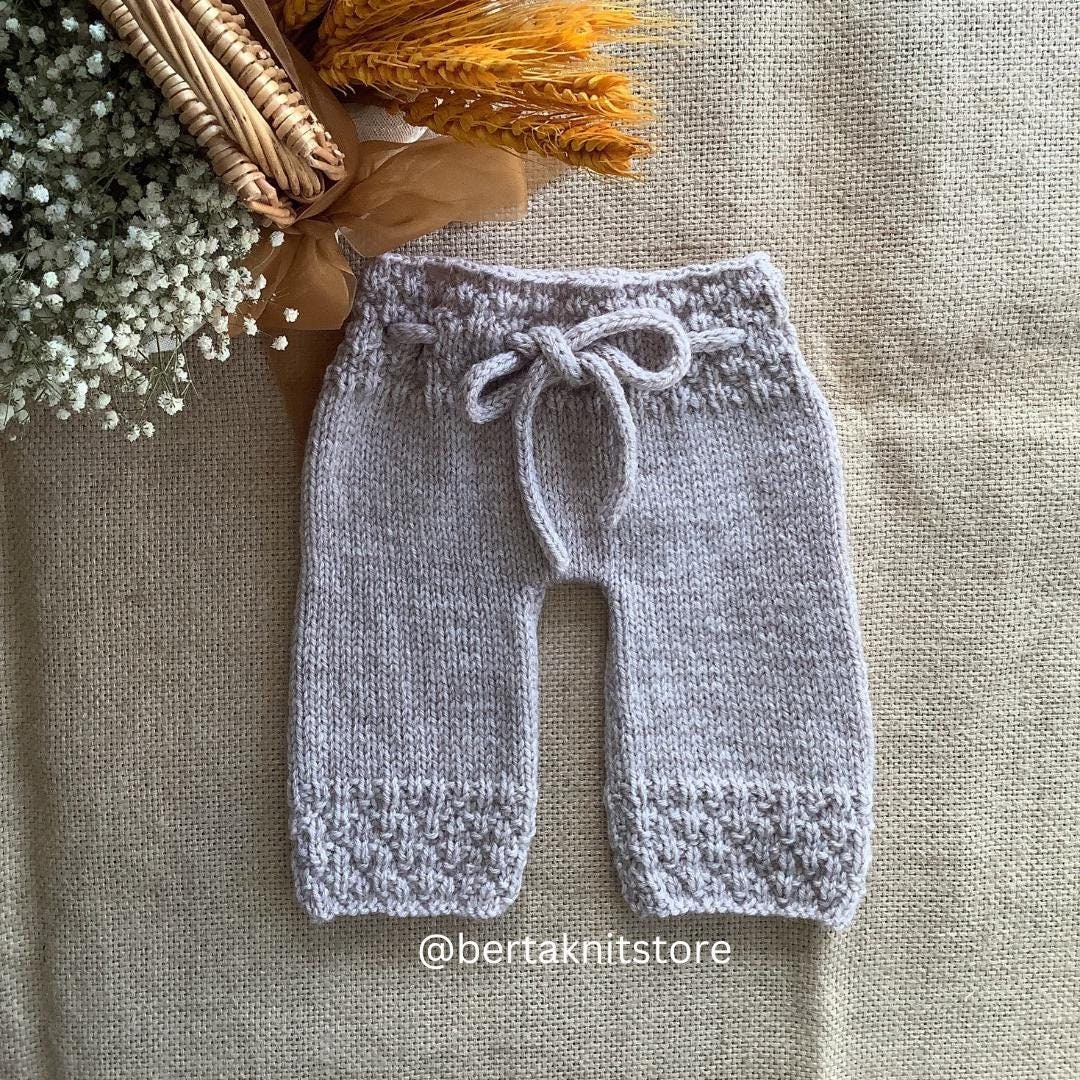 Pelele Hacer Polainas Bebe Punto Patrón De Tejido De Pantalones De