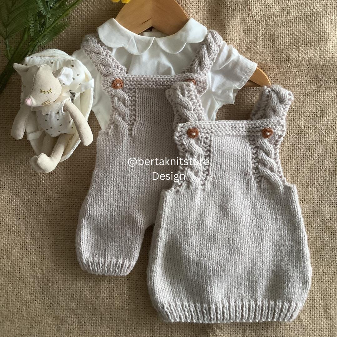 Robin Overalls and Dress Knitting Pattern Set | Baby Knitting Patterns ...