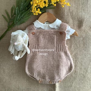 Bee Romper Knitting Pattern |  Baby Romper Knitting Pattern | 0-24 Months | in English only