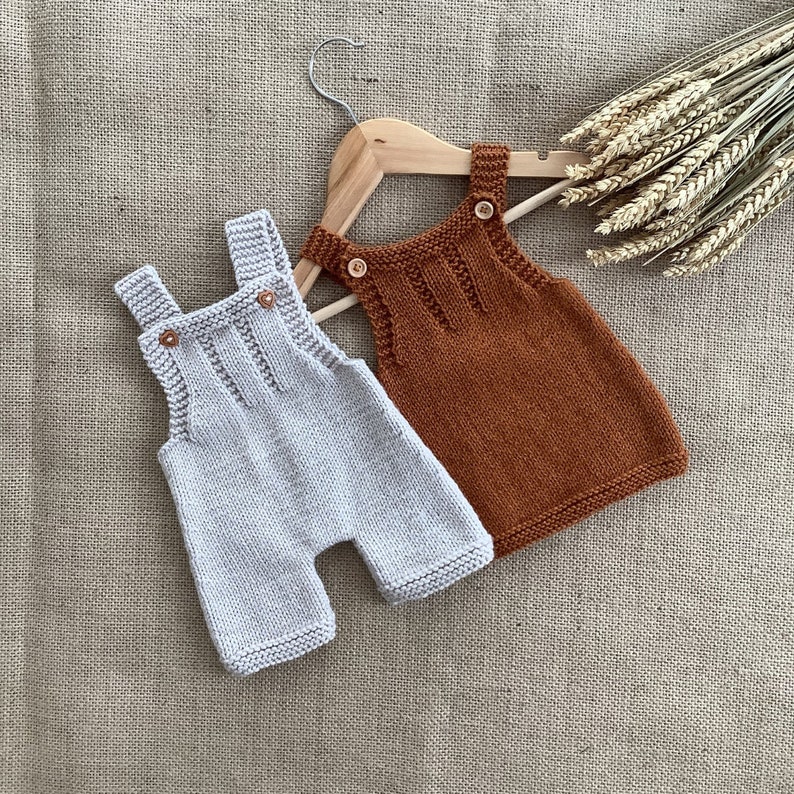 Snow Overalls and Dress Knitting Pattern Set Baby Overalls Knitting Pattern Baby Dress Knitting Pattern 0-24 months PDF in English image 4