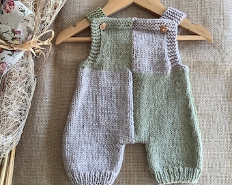 Butterfly Overalls Knitting Pattern | Baby Romper Knitting Pattern | Baby Dungarees Knitting Pattern | PDF in English | 0-24 months