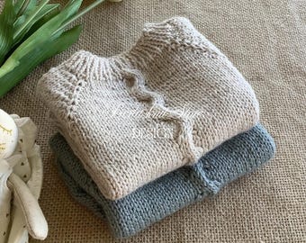 Robin Short Sleeve Pullover | Original Knitwear Design | 0-24 months | In English only
