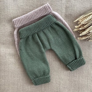 Snow Baby Pants Knitting Pattern | Oversized Baby Trousers Knitting Pattern | Baby Knitting Patterns | 0-24 months | PDF in English