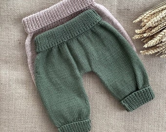 Snow Baby Pants Knitting Pattern | Oversized Baby Trousers Knitting Pattern | Baby Knitting Patterns | 0-24 months | PDF in English