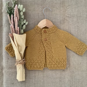 Pineapple Cardigan PDF Knitting Pattern | 0-24 months | PDF Knitting Patterns for Children  | PDF in English | Baby Coat Knitting Pattern