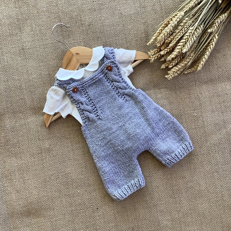 Robin Overalls Knitting Pattern Baby Overalls Knitting Pattern Baby Dungarees Knitting Pattern PDF in English 0-24 months image 8