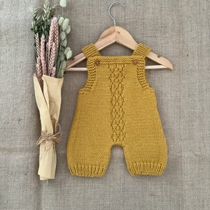 Pineapple Overalls Knitting Pattern Baby Romper Knitting Pattern Baby Dungarees Knitting Pattern PDF in English 0-24 months image 2