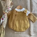 Pineapple Cardigan and Romper PDF Knitting Pattern | Baby Cardigan Knitting Pattern | Baby Romper Knitting Patterns | Only in English