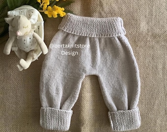 Padrão de tricô para calças de bebê Snow | Padrão de tricô para calças grandes de bebê | 0-24 meses | Somente em inglês
