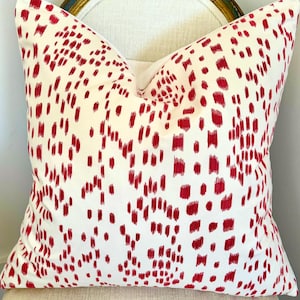 Brunschwig & Fils Les Touches Pink Pillow Cover 22x22 - READY TO SHIP, Designer Pillow Cover