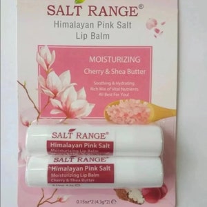 Pink Salt Lip Balm Cherry & Shea Butter 2 Tubes 0.15 oz