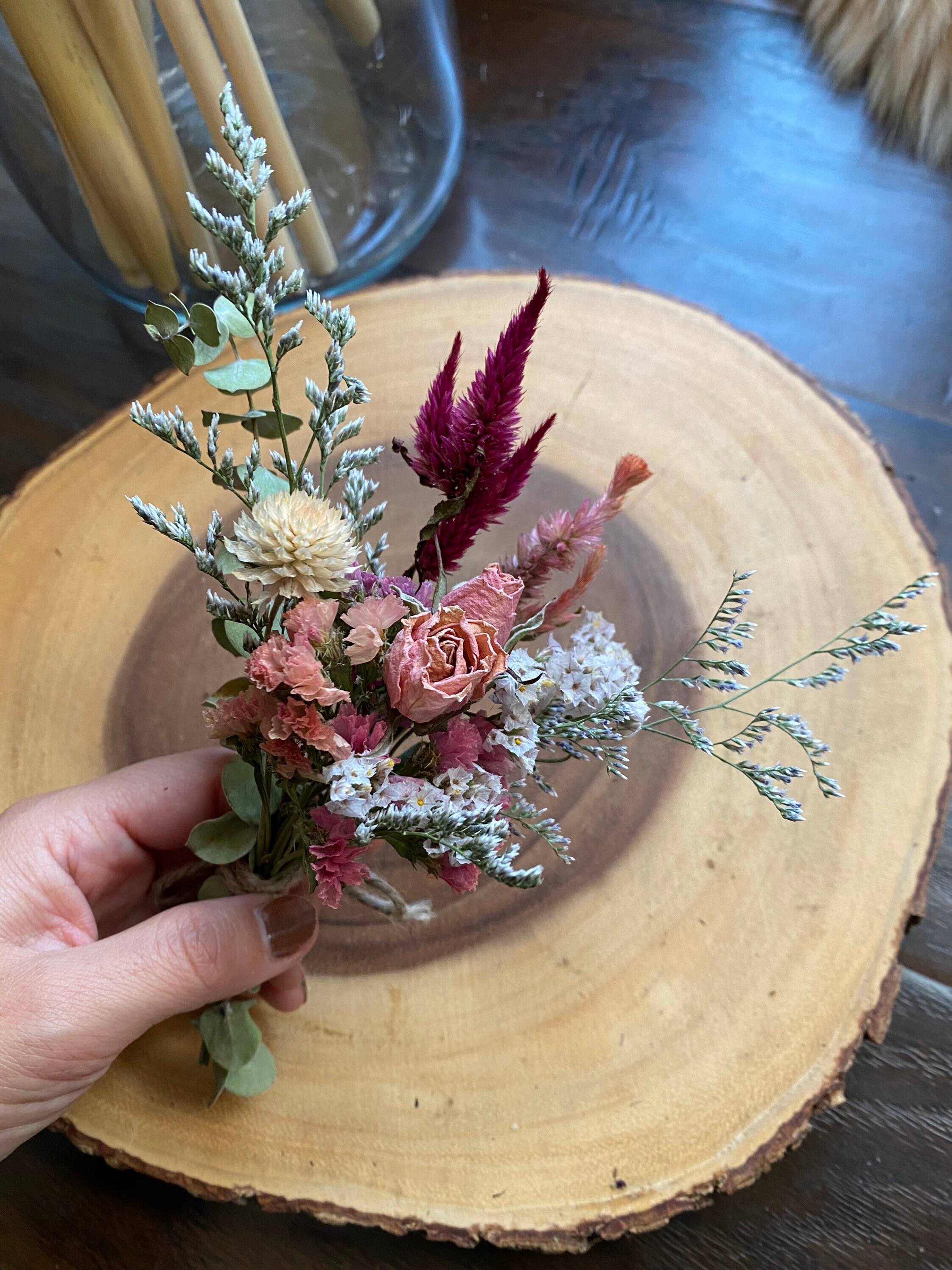 Mini Dried Flowers Bouquet Christmas gift Gift for her Home Etsy