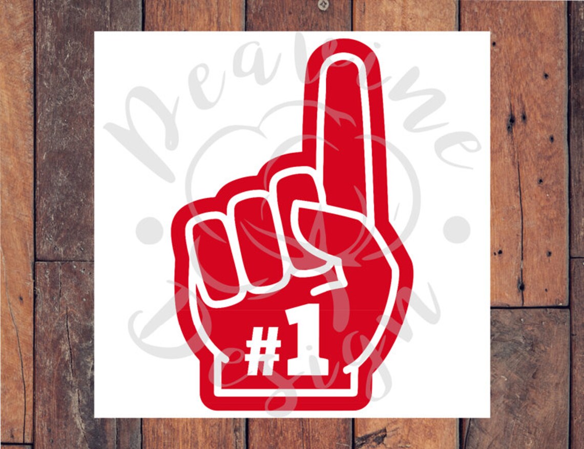 Red 1 Foam Finger Sublimation Transfer Ready to Press Etsy