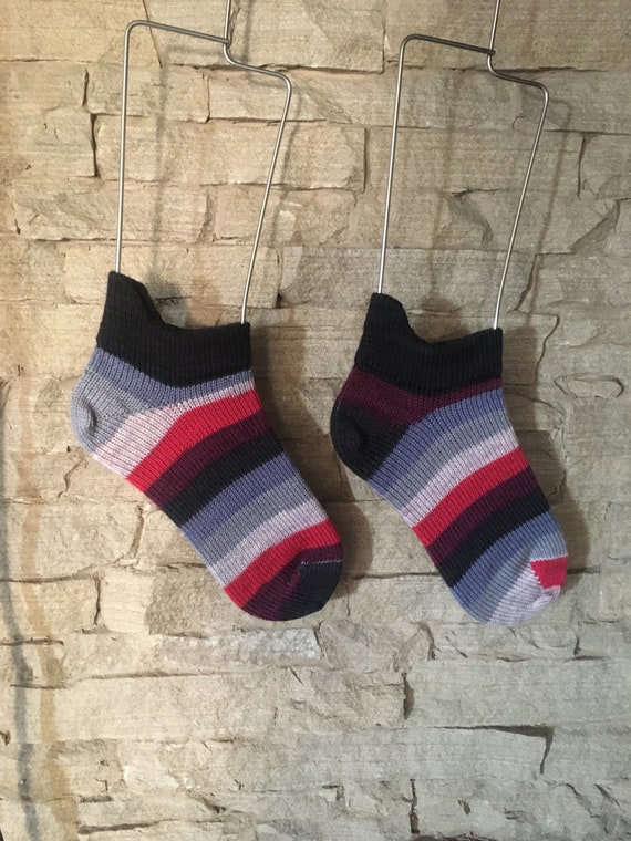 Wool Socks 789 Hand Made Socks Hand Cranked Shorty Socks Women size Medium Wool socks