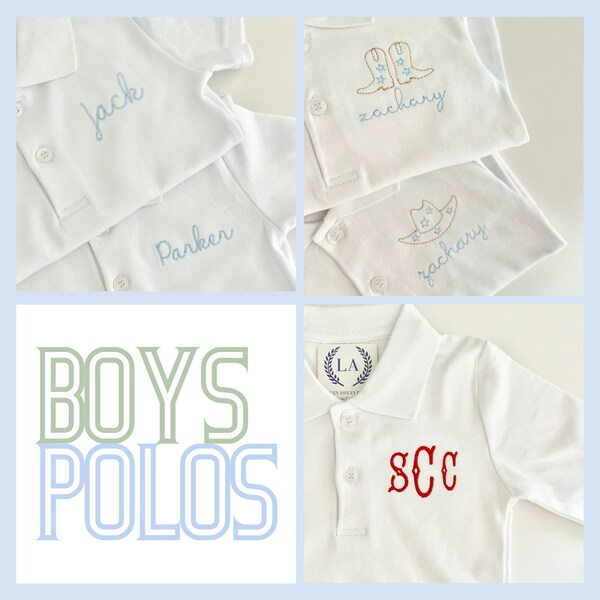 Boys Polo, Short or Long Sleeve