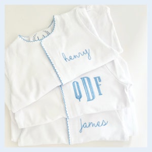Boys Baby Gown, Going Home Outfit, Monogrammed Embroidered Gown