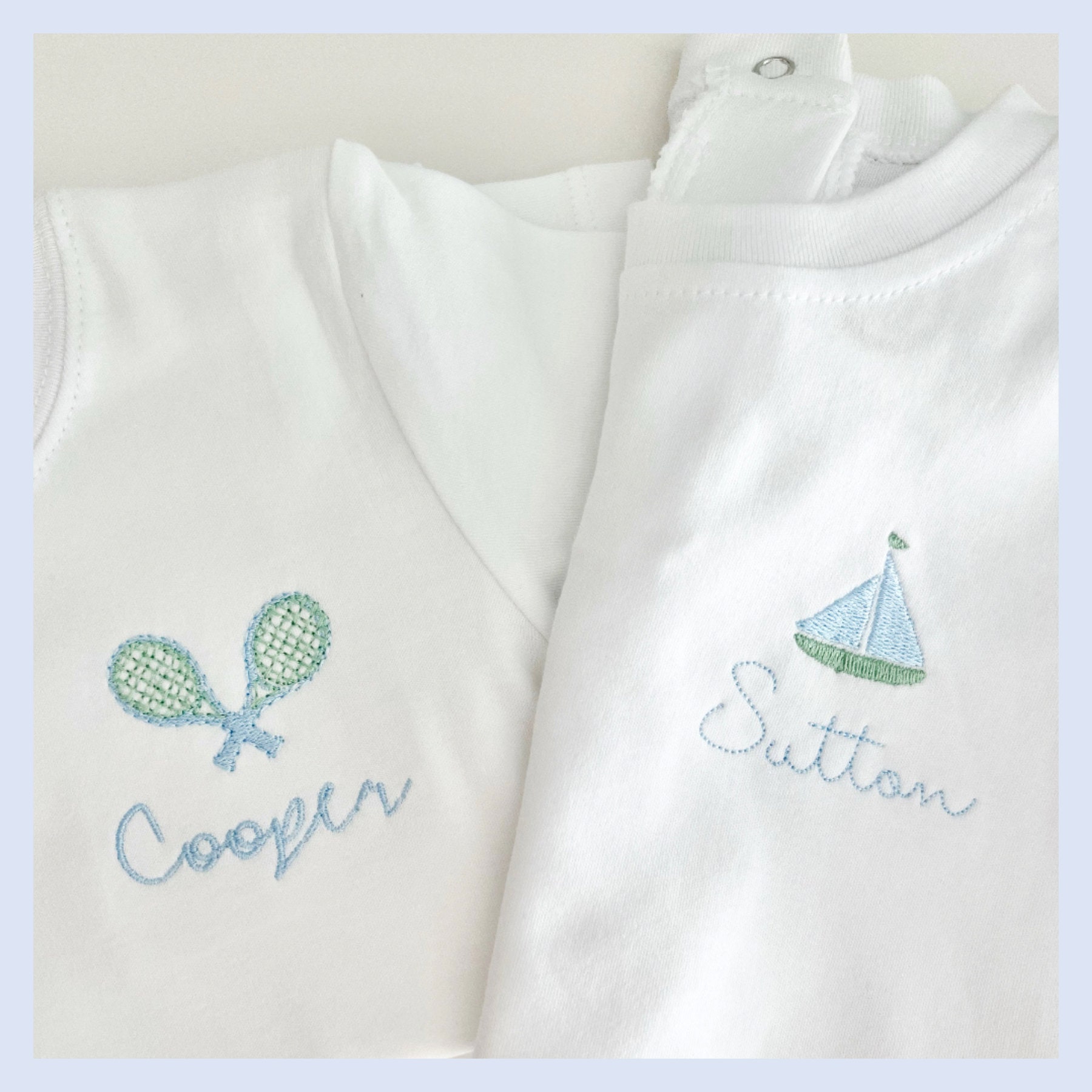 Name Monogram Custom Kids Shirts + Baby Onesie – Faith Lee Embroidery