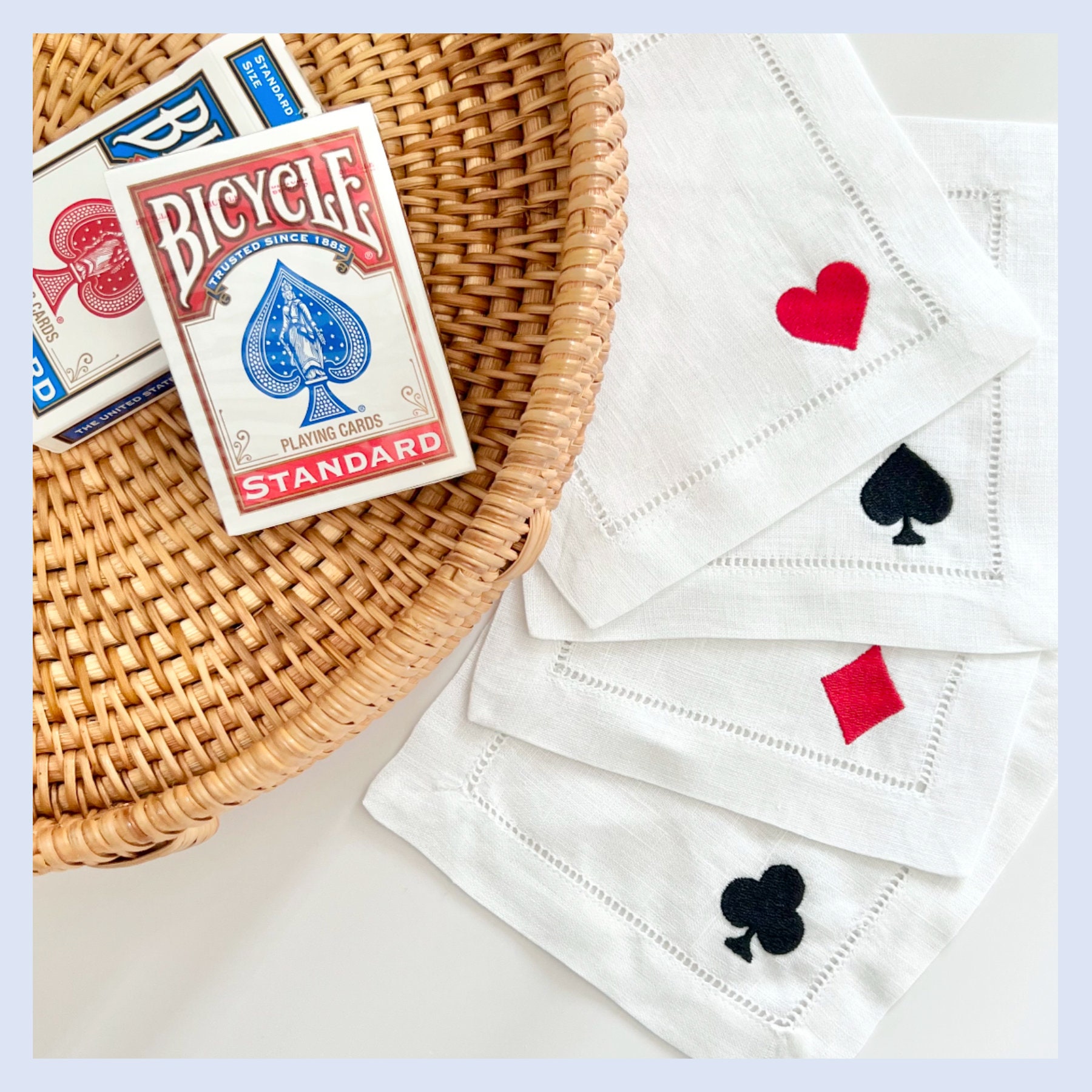 Poker Cocktail Napkins Game Night Hostess Gift Gift for her Gift for him