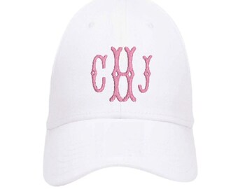 Monogrammed Cotton Twill Hat | 6 Panel | Personalized Unisex Men's Cap Women's Cap | Baseball Hat | Father's Day Gift | Sorority Hat | Bach