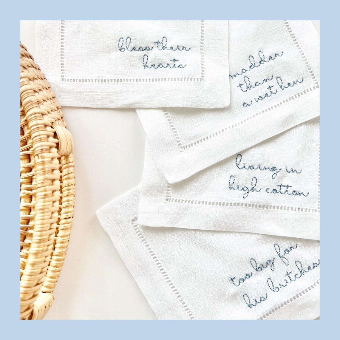 Southern Gossip Cocktail Napkins Linen Gifts for Her Etsy