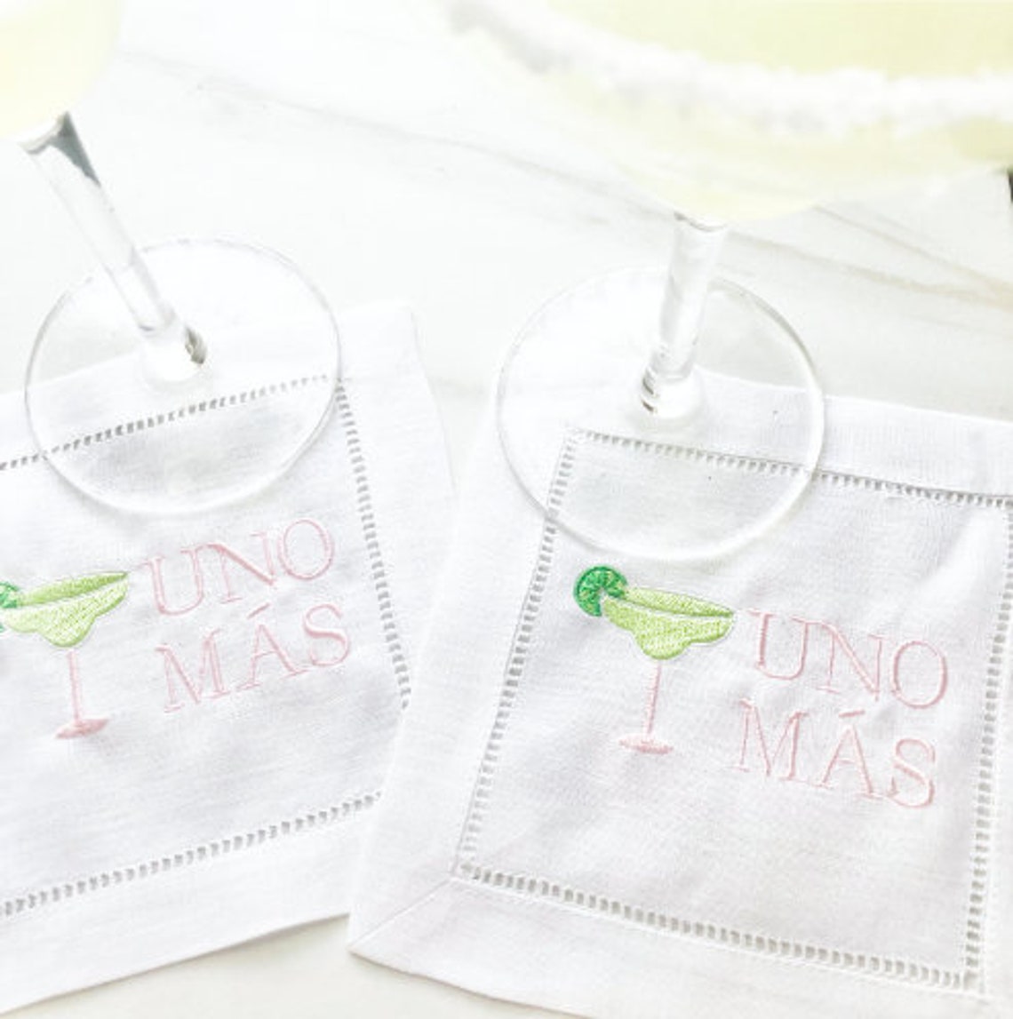 Uno Mas Margarita Cocktail Napkin Set of 4 Linen Etsy