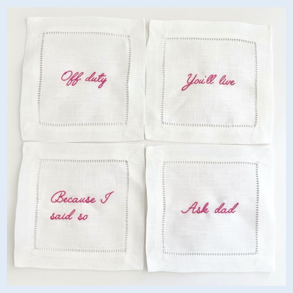 Serviettes de cocktail Sassy Mom, ensemble de 4