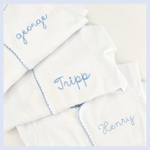 Baby Boys Picot Footie, Coming Home Outfit, Baby Boy Monogrammed Outfit