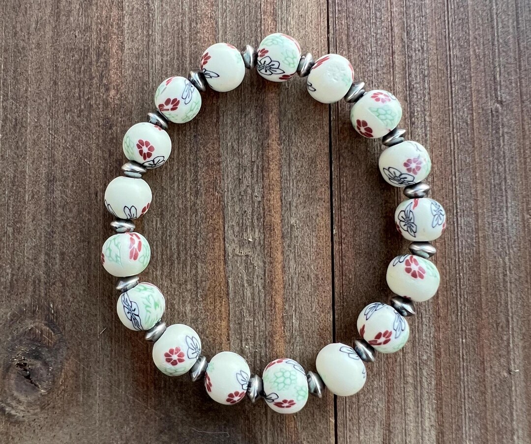 Sterling Silver Navajo Pearl Saucer Bead Bracelet - Handmade By Artist Doreen Jake