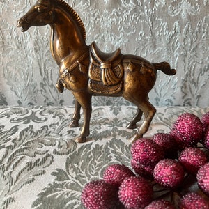 Vintage &quot;Bronze&quot; Small Tang Horse Statue, Unmarked