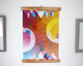 Modern, abstract and colorful decorative A3 poster