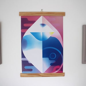 Póster A3 moderno y abstracto en el océano ideal para decorar tu salón