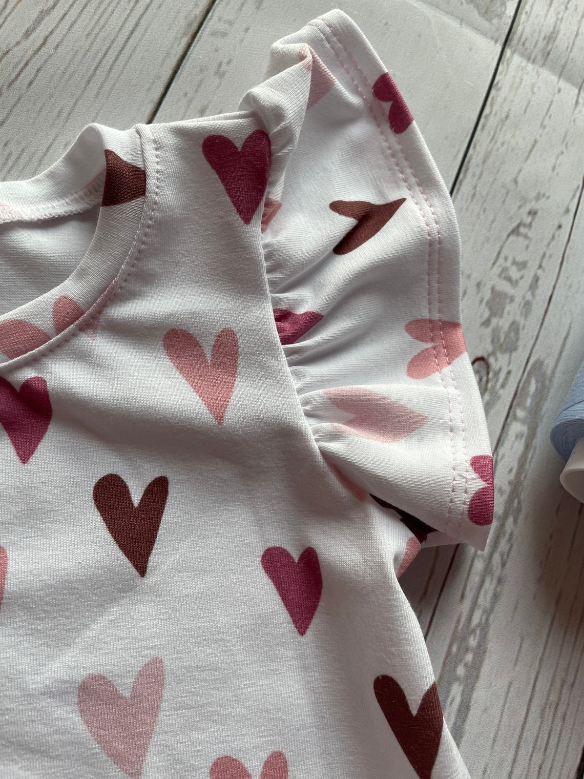 button up shirt with hearts