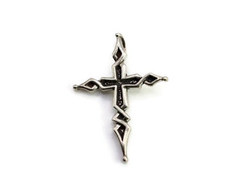 Pendant: Sterling Silver Gothic Cross, Vintage