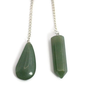 Pendulum: Green Aventurine, Handcrafted