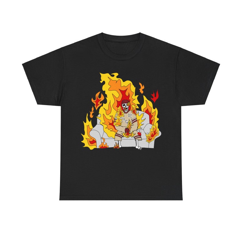 Burning Couch Tshirt Etsy