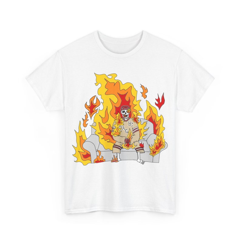 Burning Couch Tshirt Etsy