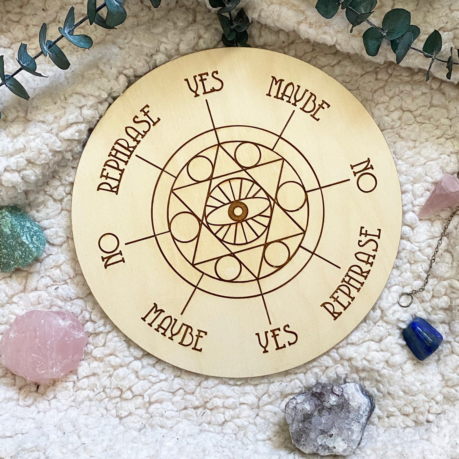 Wooden Pendulum Board // Witchy, Altar Tool, Physic, Pendulum