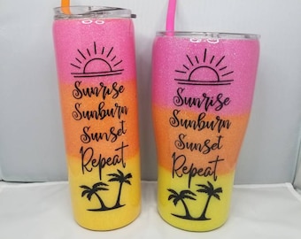 Sunset tumbler