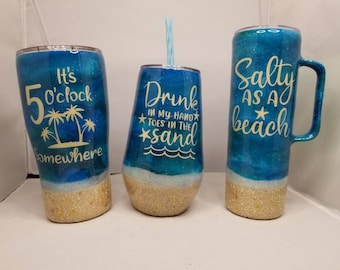 Beach themed Tumblers