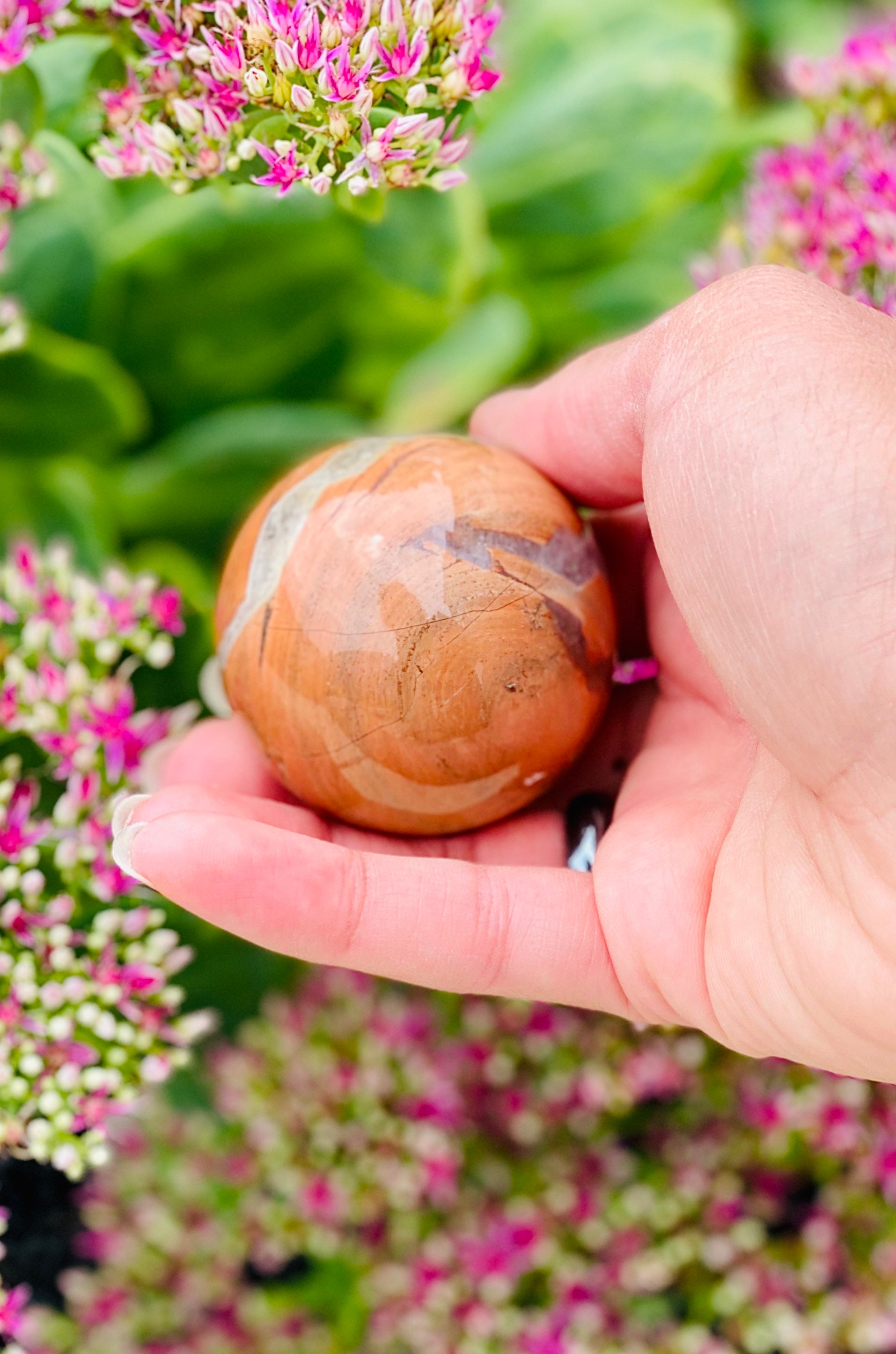 Poppy Jasper Sphere Etsy